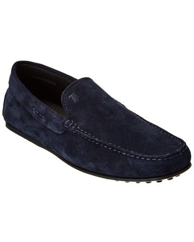 Tod's City Gommino Suede Loafer - Blue