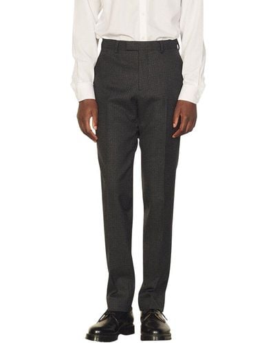 Sandro Formal Houndstooth Wool Suit Pant - Black