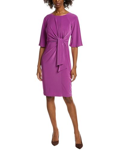 Joseph Ribkoff T Grape Sparkle Layered Dress 221062 3855 main image 1