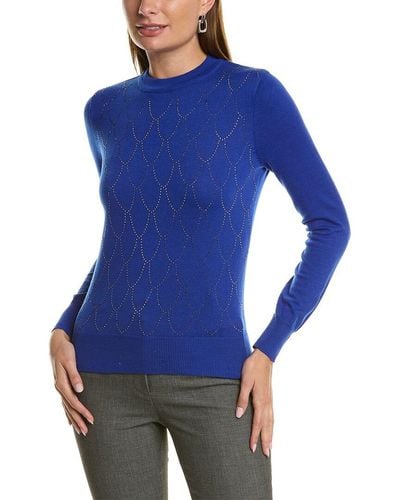 Nanette Lepore Rhinestone Sweater - Blue