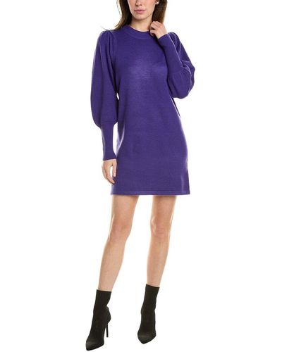 French Connection Babysoft Balloon Sleeve Sweaterdress - Purple