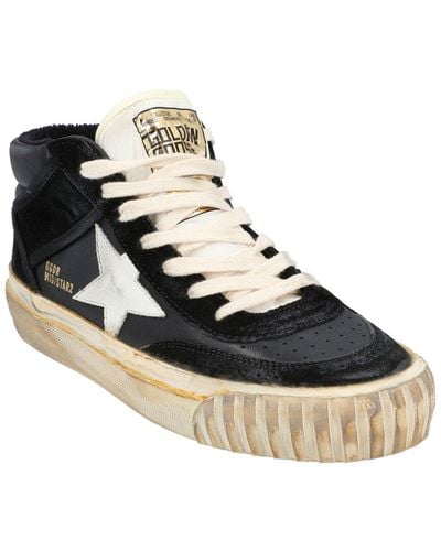 Golden Goose Mid Star Leather Sneaker - Black