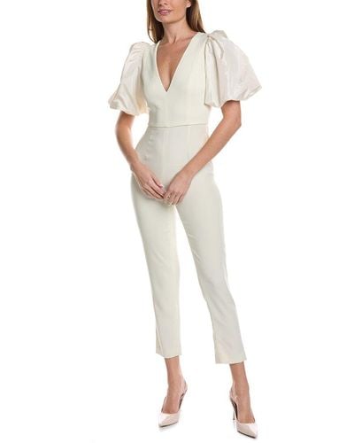 Toccin Puff Sleeve Jumpsuit - White