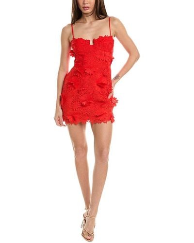 Bardot Brias Lace Mini Dress - Red