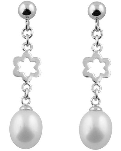 Splendid 7-8Mm Pearl Earrings - White