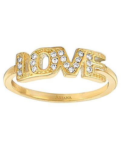 Ariana Rabbani 14k 0.10 Ct. Tw. Diamond Love Ring - Metallic