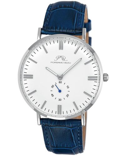 Porsamo Bleu Leather Watch - Blue