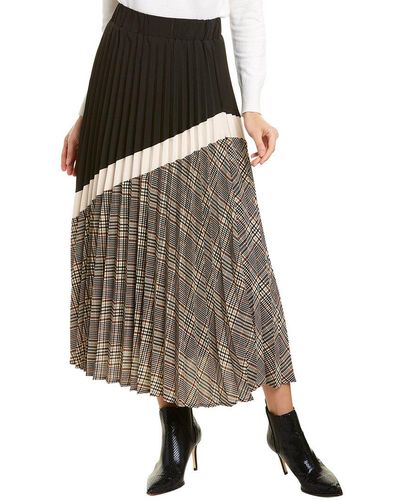 Gracia Pleated Skirt - Brown