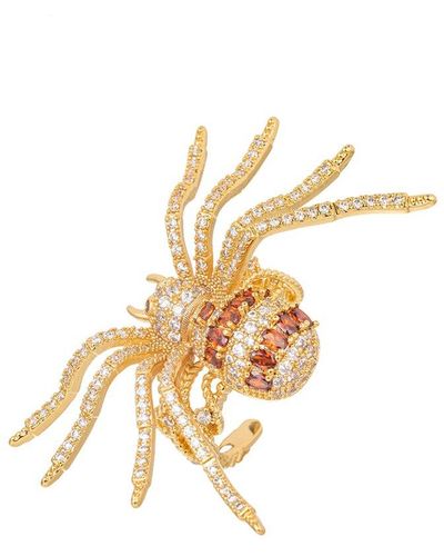 Eye Candy LA The Luxe Collection Cz Spider Adjustable Ring - Metallic