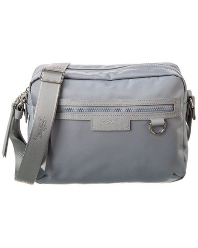 Longchamp Le Pliage Neo Medium Top Zip Nylon & Leather Camera Bag - Gray