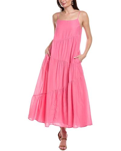 Velvet By Graham & Spencer Billie Silk-blend Maxi Dress - Pink