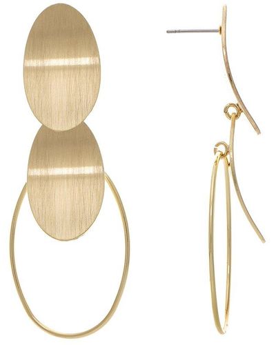 Rivka Friedman 18k Plated Dangle Earrings - Metallic