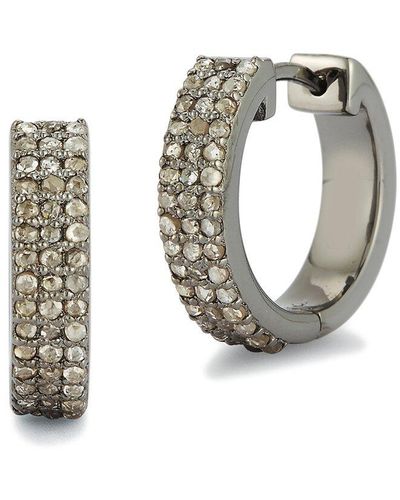 Banji Jewelry Silver 0.57 Ct. Tw. Diamond Earrings - Metallic