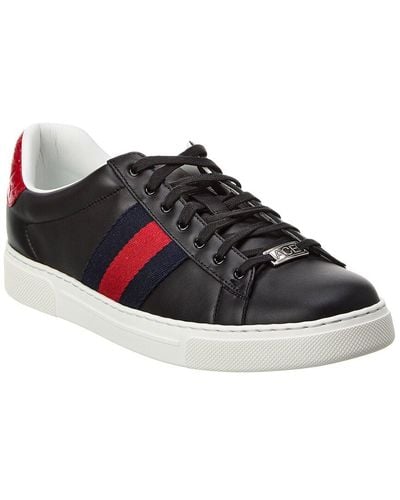Gucci Ace Leather Trainer - Black
