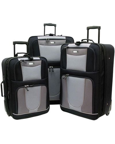 Geoffrey Beene Carnegie 3pc Luggage Set - Black