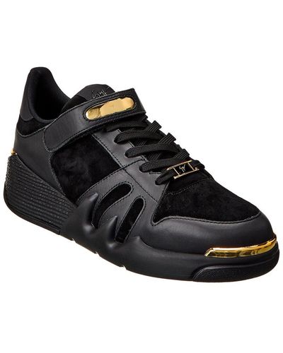 Giuseppe Zanotti Talon Leather & Suede Sneaker - Black