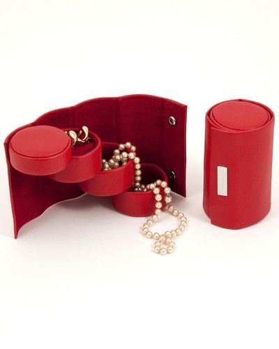 Bey-berk 3-level Jewelry Roll - Red