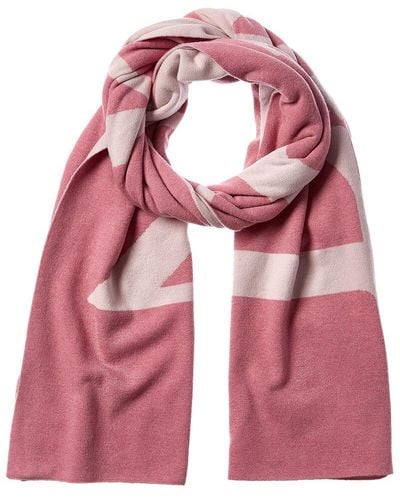 Lanvin Logo Wool & Cashmere-blend Scarf - Pink