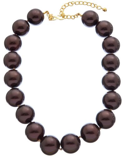 Kenneth Jay Lane Plated Bead Necklace - Multicolor