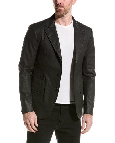 John Varvatos Slim Fit Notch Lapel Jacket - Black