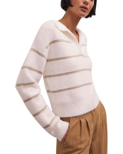 Z Supply Monique Stripe Sweater - White