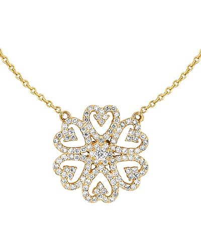 Ariana Rabbani 14k 0.65 Ct. Tw. Diamond Heart Motif Necklace - White