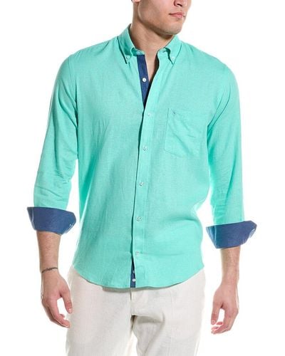 Tailorbyrd Linen-blend Shirt - Green