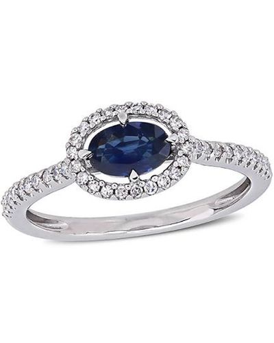 Rina Limor 14k 0.79 Ct. Tw. Diamond & Sapphire Ring - Blue