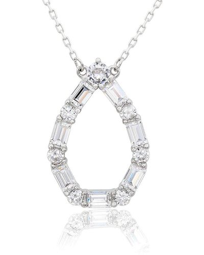 Suzy Levian Silver Cz Necklace - White