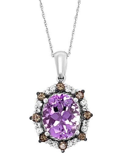 Le Vian Le Vian 14k 3.30 Ct. Tw. Diamond & Gemstone Pendant Necklace - White