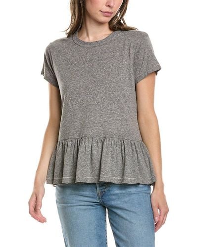 The Great The Ruffle T-shirt - Gray