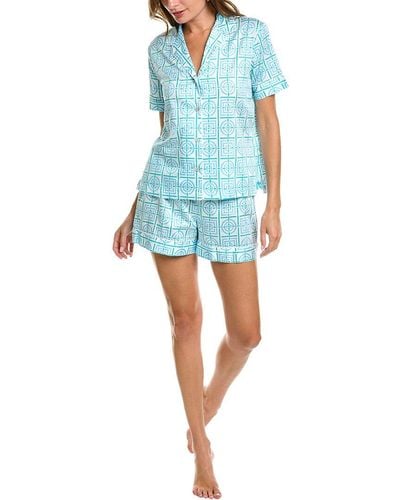 Natori 2pc Infinity Sateen Pyjama Set - Blue