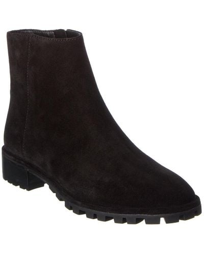 Stuart Weitzman Maelie Suede Booties - Black