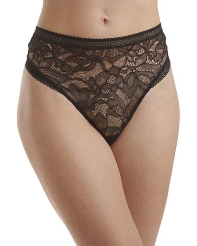 Wolford Wide Side Thong - Brown