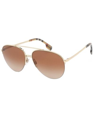 Burberry Unisex Be3113 59mm Sunglasses - White