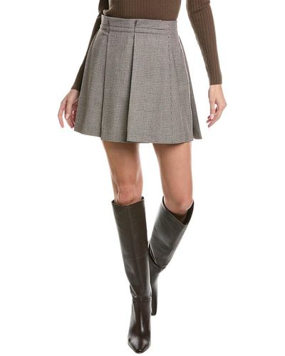 Brunello Cucinelli Wool-blend Skirt - Gray