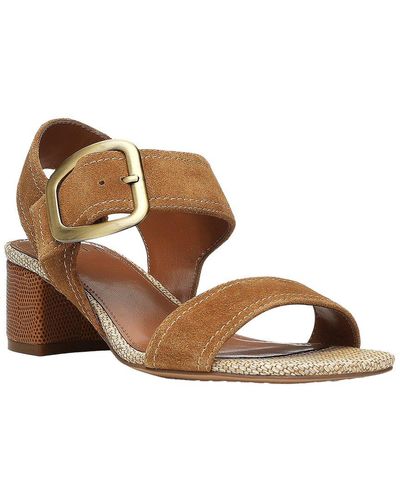 Donald J Pliner MELROS Women's Heeled Sandals – Metallic Snake Print With Cork Heel & Memory Foam Comfort