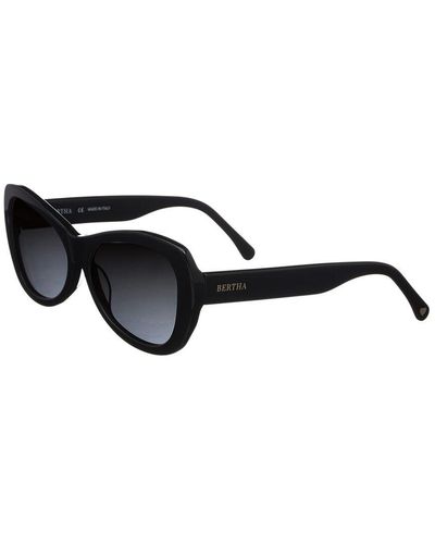 Bertha Brsit101-2 70mm Polarized Sunglasses - Black