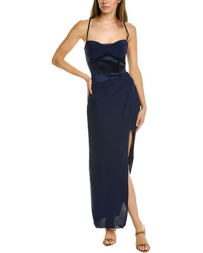 Nicholas Solara Silk-blend Gown - Blue