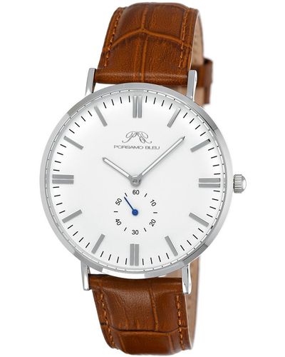 Porsamo Bleu Leather Watch - White