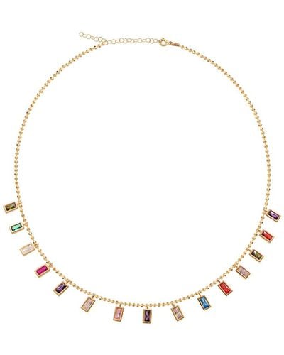 Gabi Rielle Next-level Layering 14k Over Silver Crystal Necklace - Natural