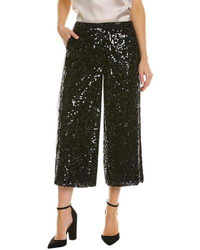 Twin Set Twinset Luxury Sequin Cropped Pant - Green