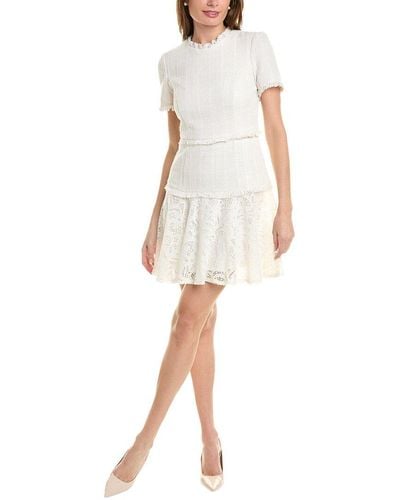 Maison Tara Boucle Midi Dress - White