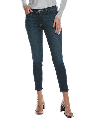 Hudson Jeans Natalie Mid-rise Medium Indigo Super Skinny Ankle Cut Jean - Blue