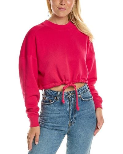 Rebecca Taylor Cropped Terry Sweatshirt - Red