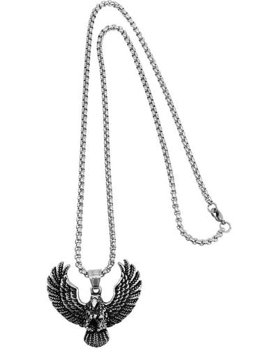 Adornia Stainless Steel Eagle Chain Necklace - White