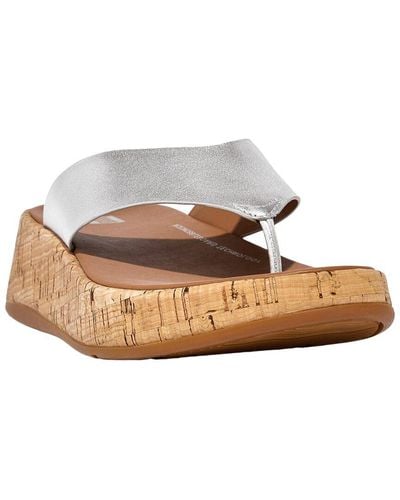 Fitflop F-mode Leather Sandal - White