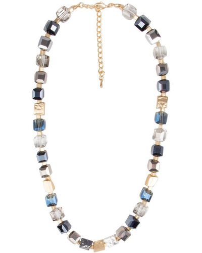 Saachi Crystal Faceted Bead And Stone Necklace - Multicolour
