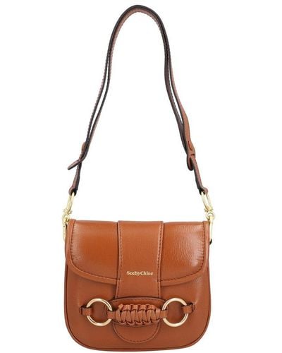 See By Chloé Leather Shoulder Bag - Brown
