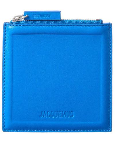 Jacquemus Logo Leather Coin Purse - Blue